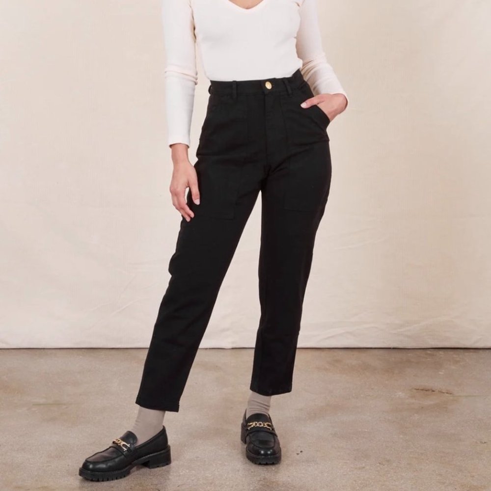 Big Bud Press Black Pencil Pant - Black Tapered Pant